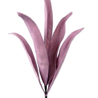 Rama Hojas Artificiales Violeta Espuma Eva Y Papel Ø7x80cm