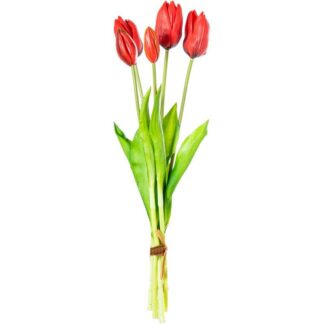 Ramo De Tulipanes Rojos Poliester 43cm
