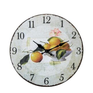 Reloj Pared Ø29cm Madera Dm Ø29x3,5cm Pila:1xaa No Inclui