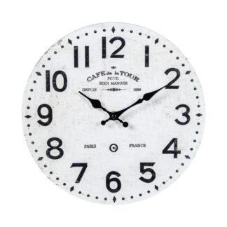 Reloj Pared Ø29cm Madera Dm Ø29x3,5cm Pila:1xaa No Inclui