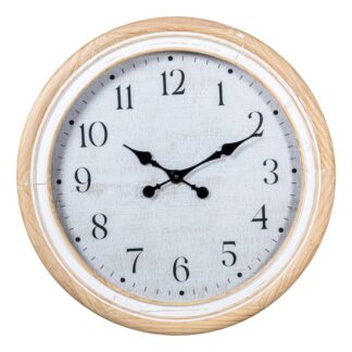 Reloj Pared Ø60cm Madera Ø60x6,5cm Pila:1xaa No Inclui