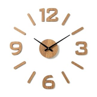 Reloj Pared Adhesivo Goma Eva Acabado Madera Ø60cm, Sugerencia De Diámetro