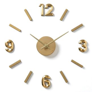 Reloj Pared Adhesivo Goma Eva Dorado Ø60cm Sugerencia De Diámetro