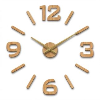 Reloj Pared Adhesivo Goma Eva Dorado Ø60cm, Sugerencia De Diámetro
