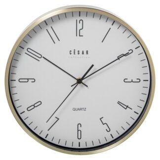 Reloj Pared Aluminio 30cm Marco Aluminio Ø30x4cm Pila:1xaa No Incluida