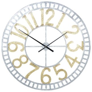 Reloj Pared Hierro 98cm Manecillas De Aluminio Ø98x4,5cm Pila:1xaa No Inclui