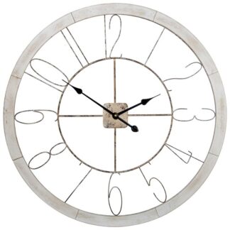 Reloj Pared Madera 80cm Manecillas De Aluminio Ø80x4,5cm Pila:1xaa No Inclui