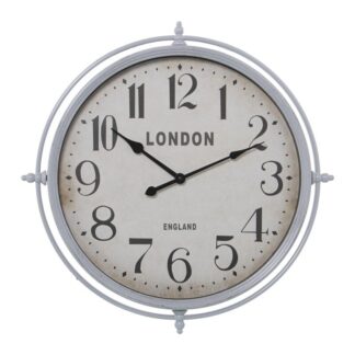 Reloj Pared Melamina Plateado, Pila 1xaa No Incluida Ø52x5cm, Esfera:ø39cm