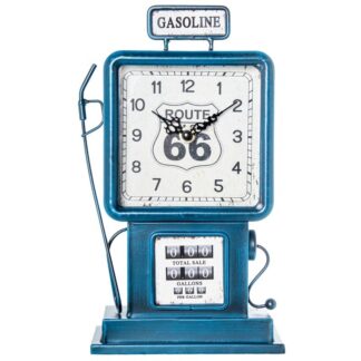 Reloj Sobremesa Surtidor Gasolina Metal Hierro 17x7x28,5cm Pila:1xaa No Incl