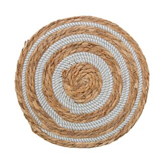 Salvamantel Mimbre Natural/blanco Ø35cm