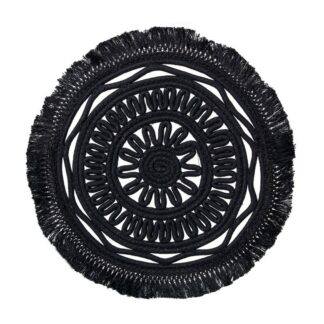 Salvamantel Mimbre Negro Ø35cm