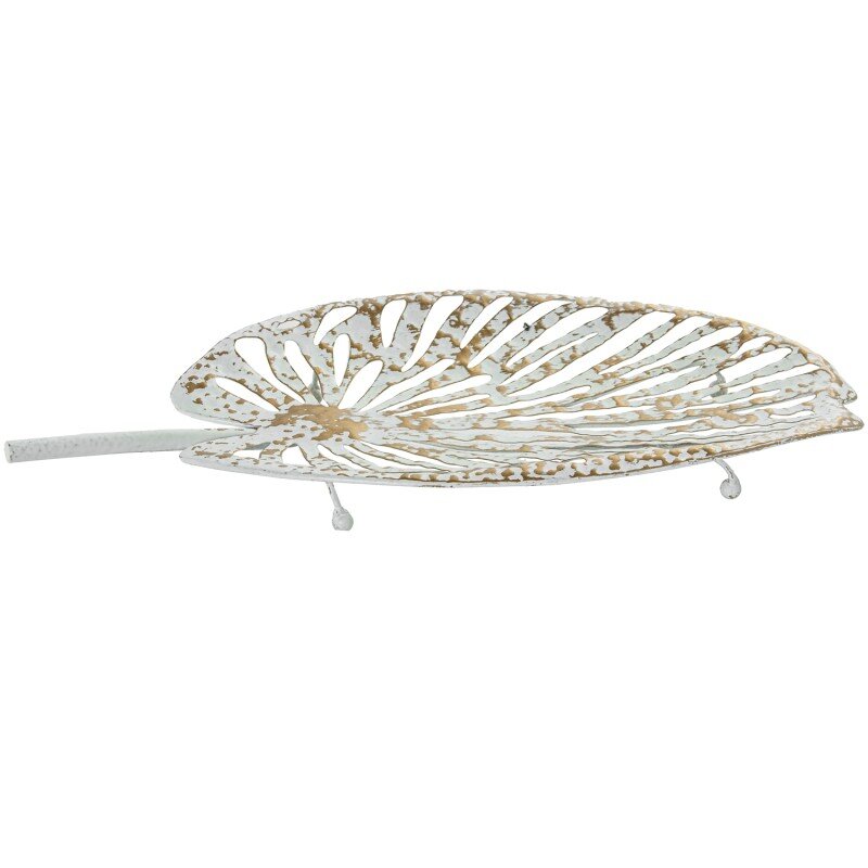 Set 2 Bandejas Metal Blanco/oro 59x26x8+50x21x7cm - Image 5