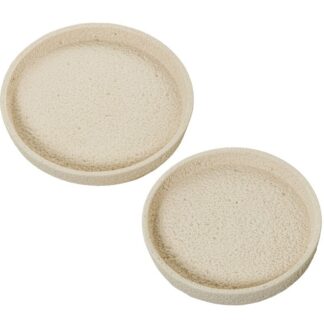 Set 2 Centros Cerámica Crudo Ø20x3+ø23x3cm
