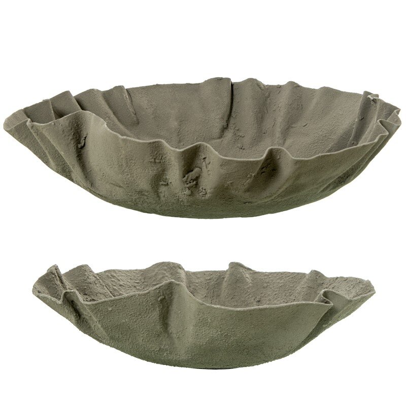 Set 2 Centros Metal Hierro Verde 48,5x49x11+40x40x10cm - Image 2