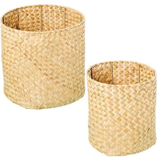 Set 2 Cestas Hierba De Mar Ø28x27+ø23x25cm
