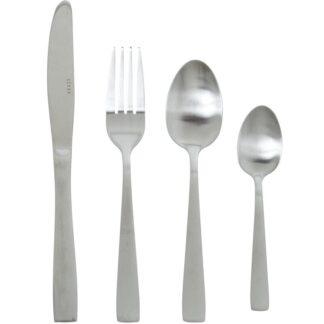 Set 24 Cubiertos Acero Inoxidable Plata Mate (lucia) Apto Para Lavavajillas