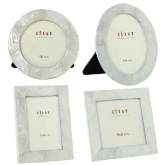 Set 4 Mini Portafotos Nacar Natural, Formas Surt. 10,4x10,4+8,5x12,4+9,5x12,4+†