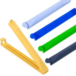 Set 8 Pinzas Para Bolsa Acrilicas Grandes, Colores Surtidos 12x1,8cm