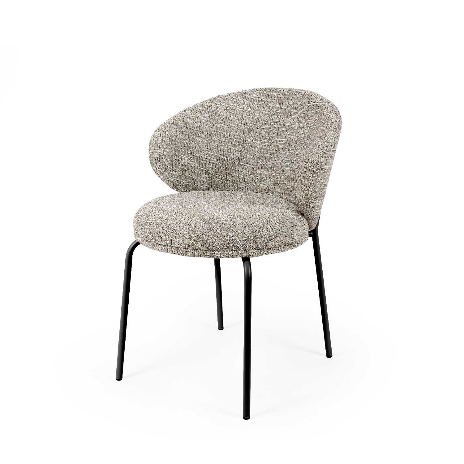 Silla LISBET taupe (pata negra)