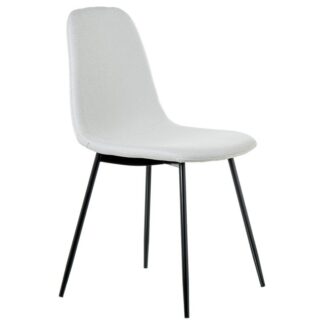 Silla Metal Negro Tapizado Beige 45x53x85cm Alt.asiento:48cm