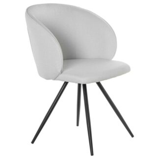 Silla Metal Negro Tapizado Beige 57x58x84cm Alt.asiento:48cm