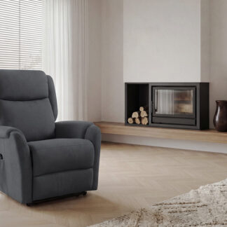 Sillón Power Lift 2 motores AKARI gris oscuro