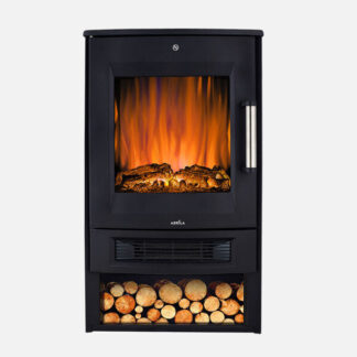 Termov.ceramico Ptc Candor 1800w Negro 2pot Efecto Llama Indep.c/mando Wifi Display Led 75x44x34cm