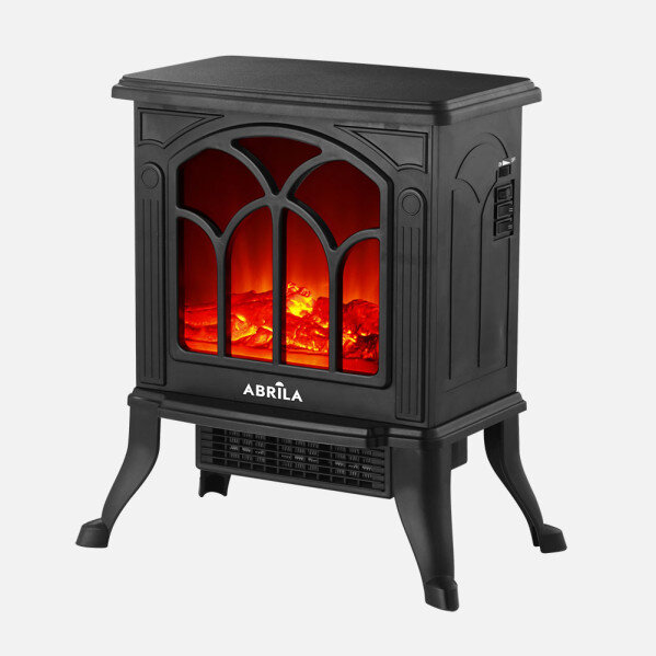 Termov.ceramico Ptc Inola 1500w Negro 2pot Efecto Chimenea Termost.protecc.44x37,5x23cm