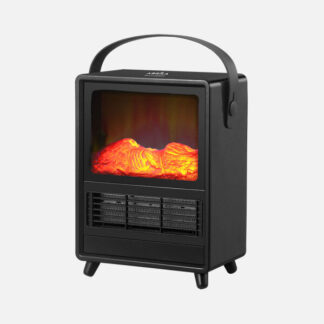 Termoventilador Ceramico Arkansas 1500w Negro 2pot Efecto Llama Antivuelco Protecc.30,5x22,5x12cm
