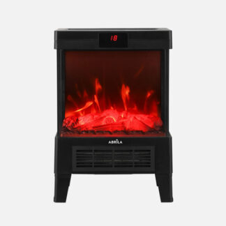 Termoventilador Ceramico Ptc Frisco 1800w Negro 2pot Efecto Llama Independiente,protec.sobrecalentamiento 48x33x30cm