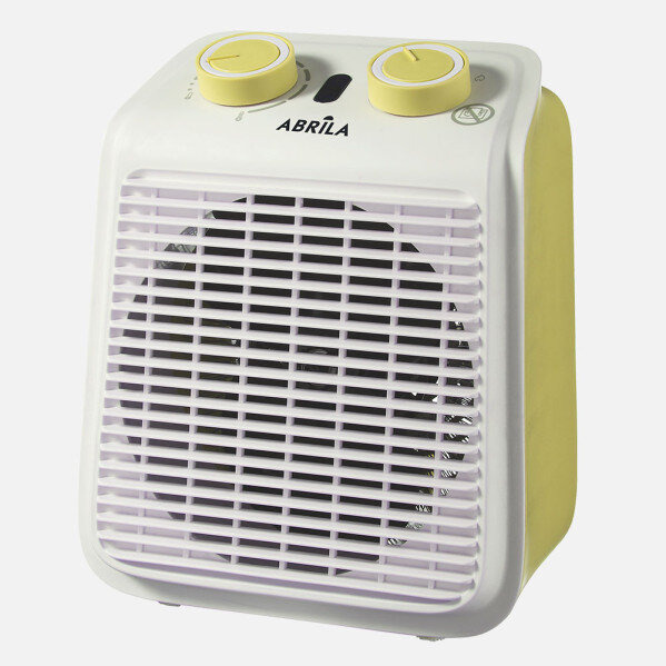 Termoventilador Electrico Ponce 2000w Amarillo/blanco 2pot.termostato Reg., Proteccion Sobrecalentamiento 23,5x19x14cm