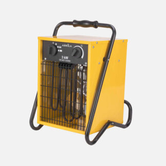 Termoventilador Industrial Acero Inoxidable Copan 3000w Amarillo 3pot Termostato Reg.seg.asa 44x32x30cm