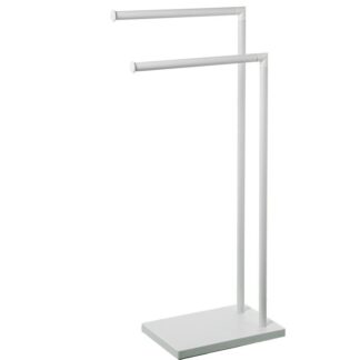 Toallero Pie Metal Blanco 37x20x79cm