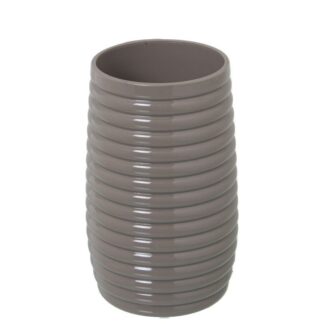 Vaso Cepillos De Dientes Baño Acrilico Beige Ø7x12cm