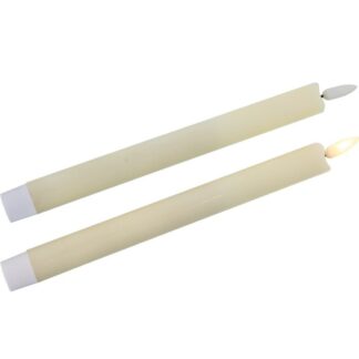 Vela Led De Cera Crema C/interruptor Ø2x24cm Pilas:2xaaa No Inclui