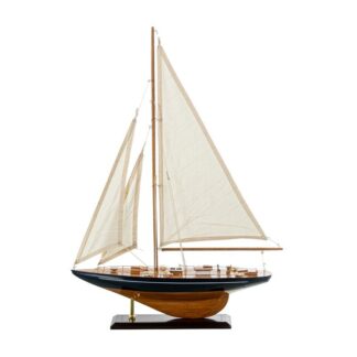 Velero Madera 42x58cm Casco Azul/madera 42x9x58cm