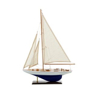 Velero Madera 42x58cm Casco Blanco/azul 42x9x58cm