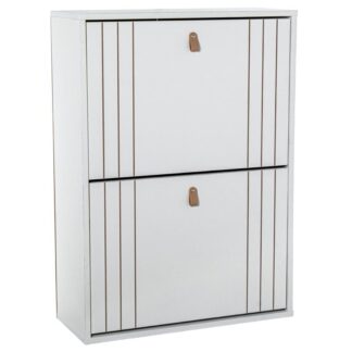 Zapatero Madera Blanca C/2 Cajones 60x24x83,5cm Requiere Montaje