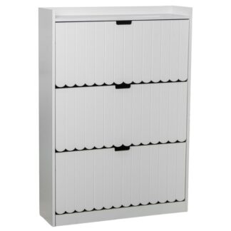 Zapatero Madera Blanco C/3 Cajones 80x23,5x104cm Requiere Montaj