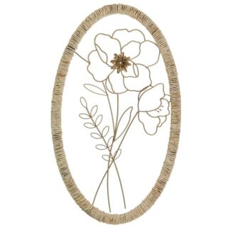 Adorno Pared Metal Flor 37x2x60cm