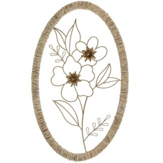 Adorno Pared Metal Flores 37x2x60cm