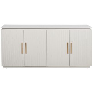 Aparador Madera Dm C/4 Puertas Color Beige 160x40x76cm