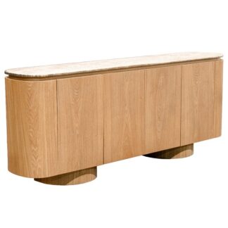 Aparador Madera Sobre Ceramica Acbado Marmol 200x40x80 Cm