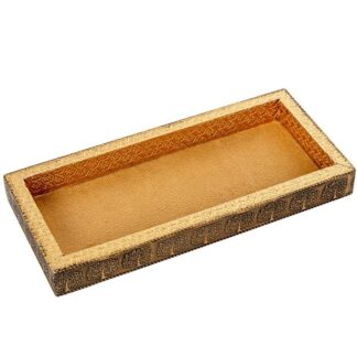 Bandeja Metal Dorado Árbol De La Vida 26x12x2,5cm