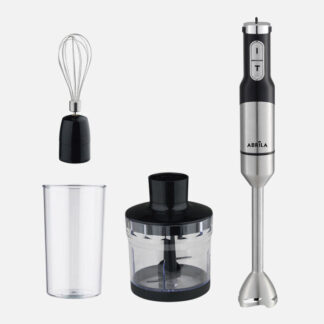 Batidora De Mano Amur 1500w Dc Negro/niquel 2vel Ajustables Cuchillas Ac.inox.vaso+picador+batidor Desmontable 41,5x6,5x6,5cm