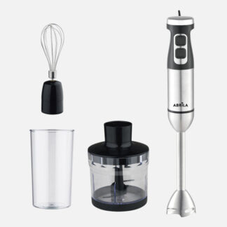 Batidora De Mano Onega 1700w Dc Negro/niquel 2vel. Ajustables Cuchillas Ac.inox.vaso+picador+batidor Desmontable 41,5x6,5x6,5cm