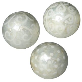 Bola Nácar Decorado Surtido Natural Ø10cm