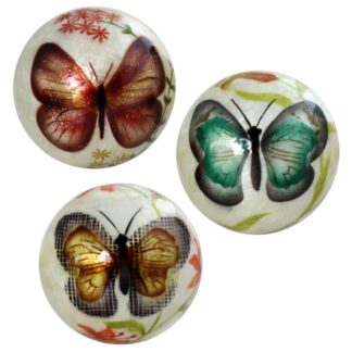 Bola Nacar Mariposa Surtida,fondo Natural Ø10cm
