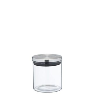 Bote Cocina Cristal 450ml Tapaa Acero Inox. Ø10x10cm Cristal Borosilicato