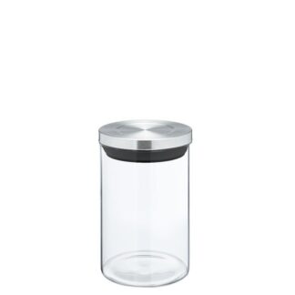 Bote Cocina Cristal 700ml Tapa Acero Inox. Ø10x14cm Cristal Borosilicato